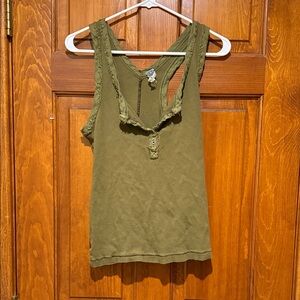 Green free people tank